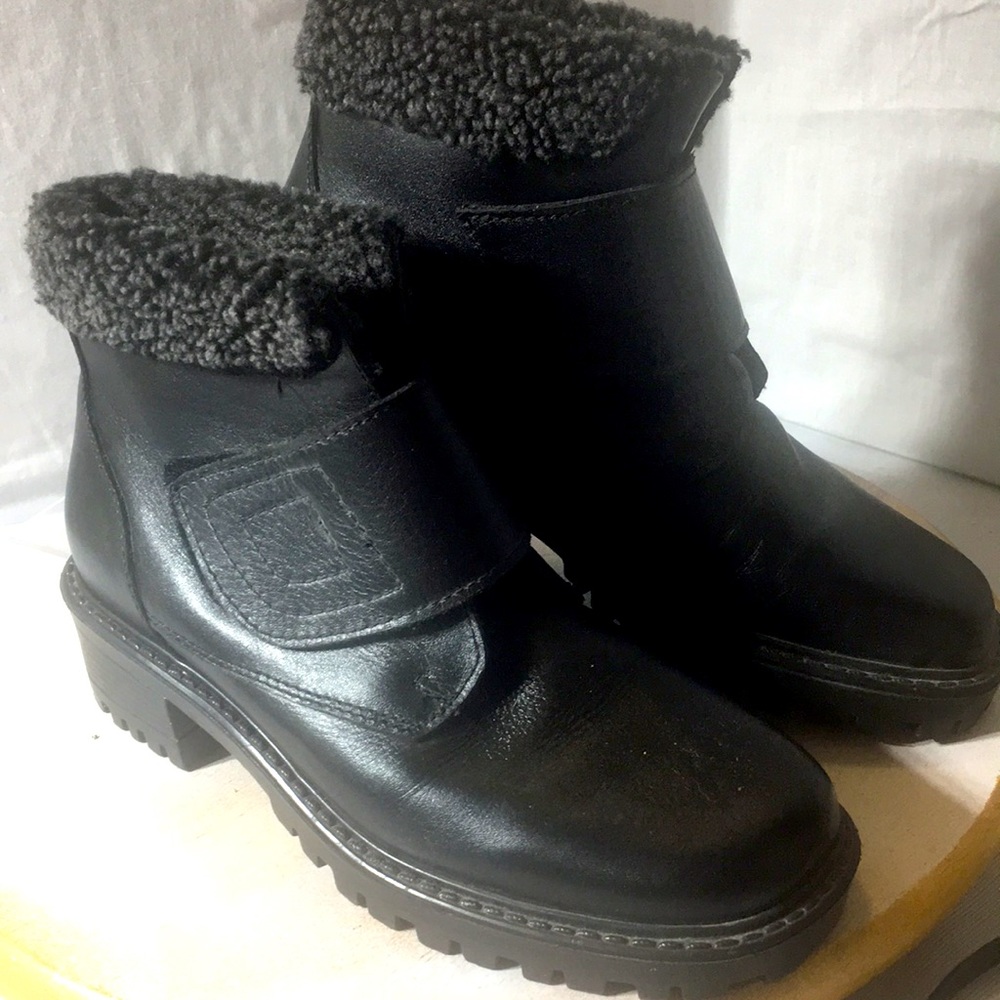 Blondo Black Leather Winter Boots